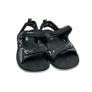 New Gold Pigeon Unisex Black Athletic Comfort Easy Go Snap Lock Sandals‎ Size 39